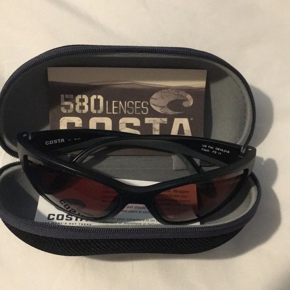 New Costa Fisch Sunglasses in Black Fishing Ride Casual